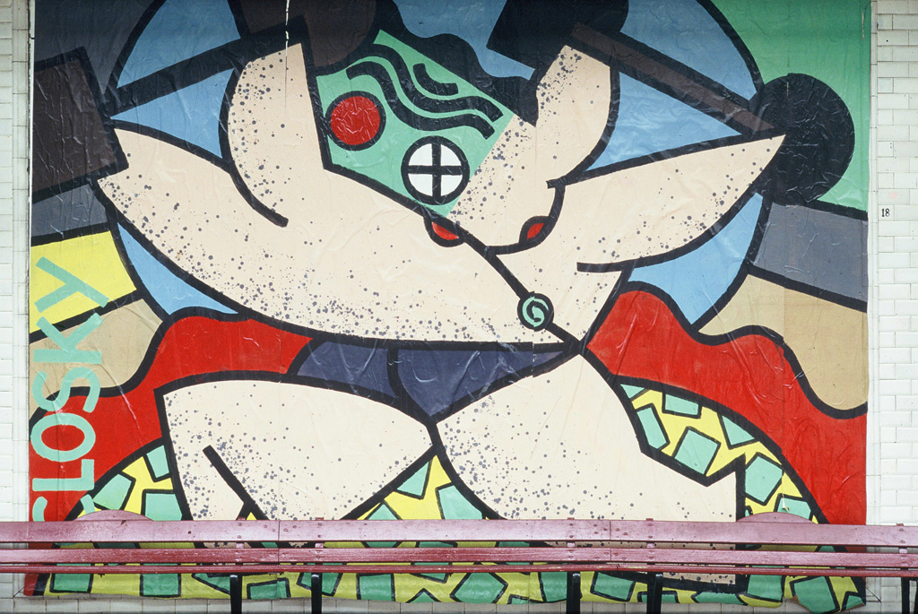 Claude Closky, ‘Untitled (Weightlifter),’ 1984, May, Paris Dupleix subway station. Pasted over advertisment, acrylic on paper, 300 x 400 cm.